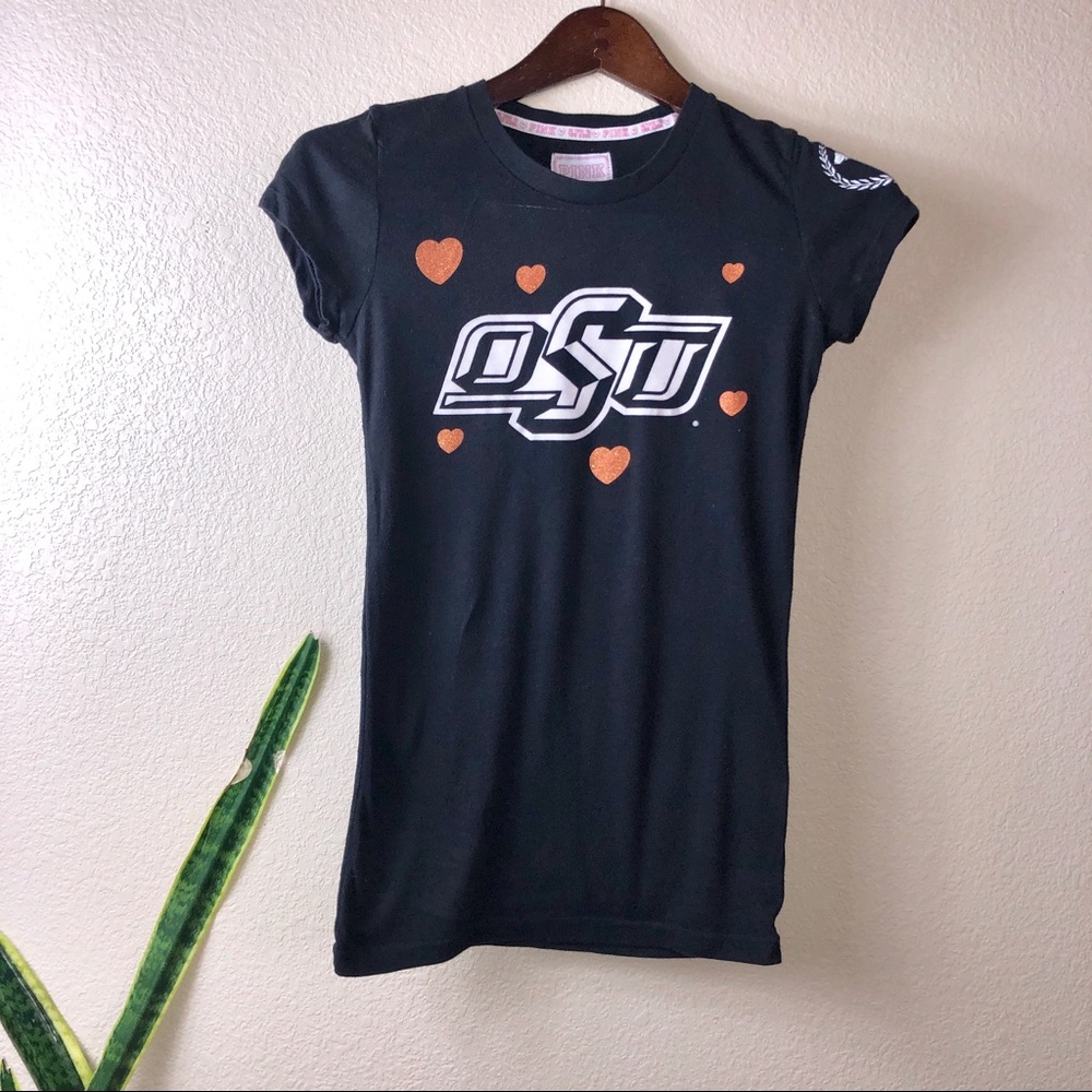 Victoria Secret OSU Woman’s Collage VS Pink Shirt Top